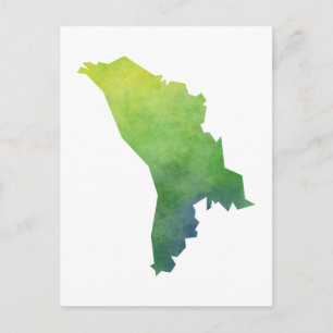 Moldova Map Postcard