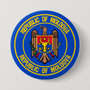 Moldova Round Emblem 3 Inch Round Button