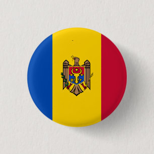 Moldovan Flag, Flag of Moldova 1 Inch Round Button