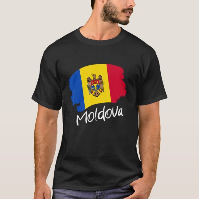 Moldovan Flag Moldova T-Shirt (Front)