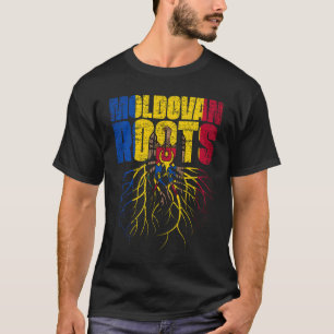 Moldovan Roots Moldova Heritage Flag T-Shirt