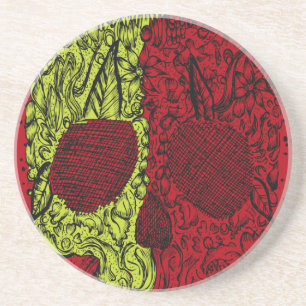 Moldy Skull on Blood Red Coaster