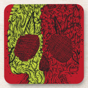 Moldy Skull on Blood Red Coaster