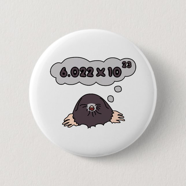 Mole 2 Inch Round Button (Front)