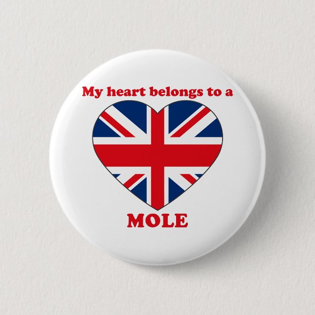 Mole 2 Inch Round Button (Front)