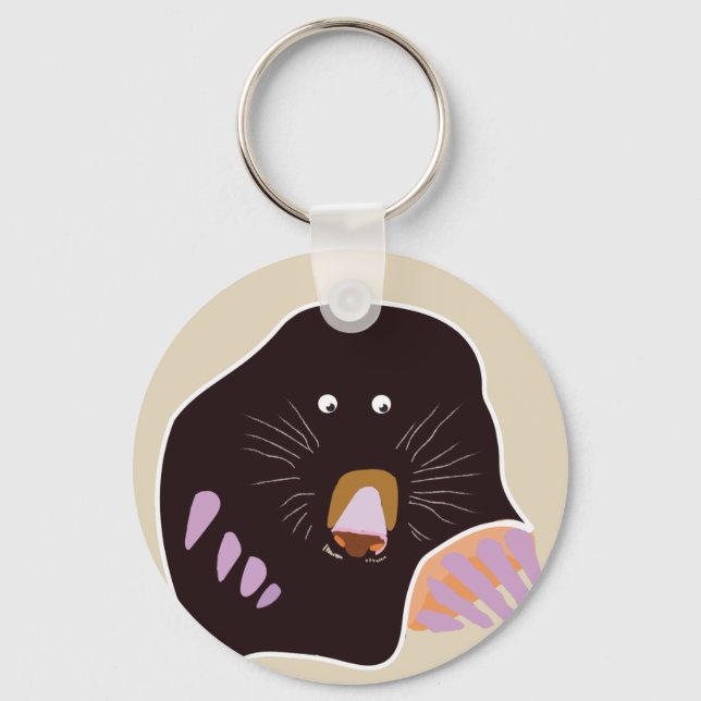 Mole  5.7 cm Basic Button Key Ring (Front)