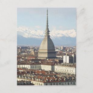 Mole Antonelliana in Turin Italy seen from the hil Postcard