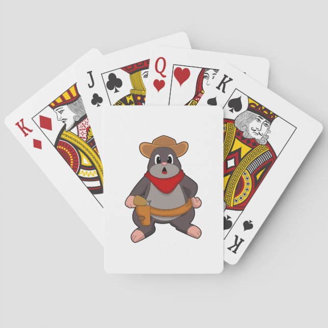 Mole as Cowboy Playing Cards (Back)