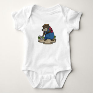 Mole as Farmer Baby Bodysuit