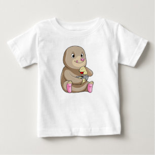 Mole as Gamer with Joystick Baby T-Shirt