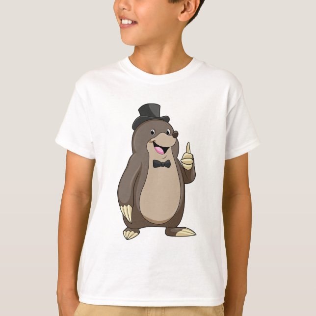 Mole as Groom with Tie T-Shirt (Front)