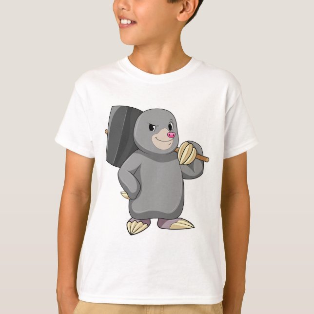 Mole as Handyman with Hammer T-Shirt (Front)