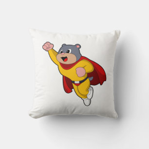 Mole as Hero Throw Pillow