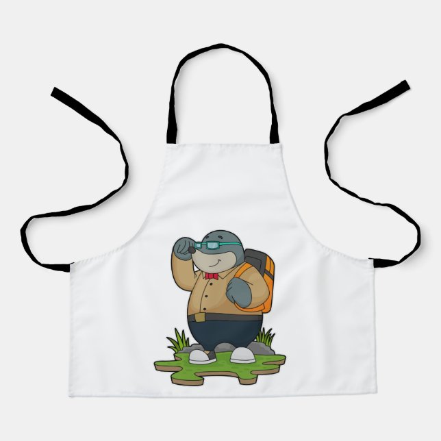Mole as Hiker with Backpack Apron (Front)
