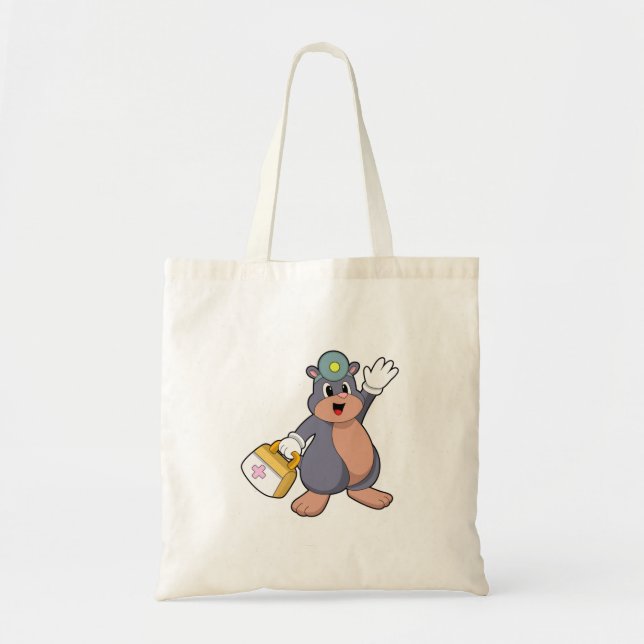 Mole as Nurse with First aid kit.PNG Tote Bag (Front)