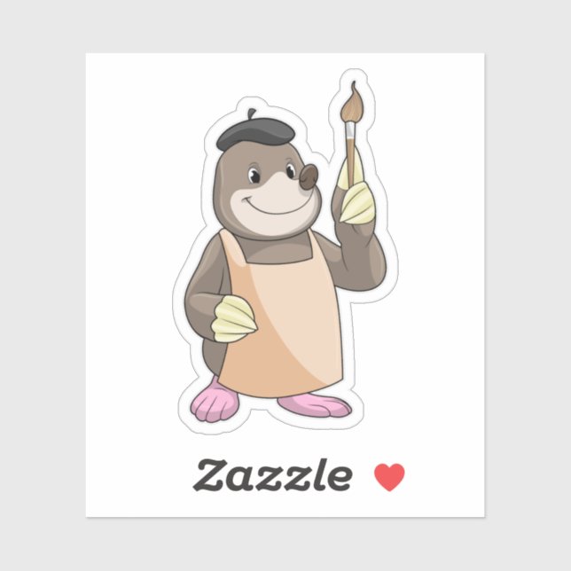 Mole as Painter with Paint brush (Sheet)