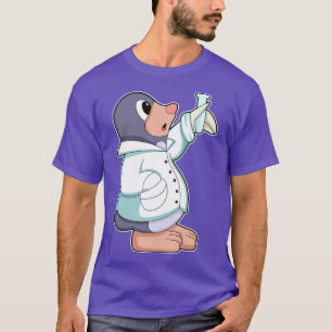 Mole as Scientist with Test tube T-Shirt