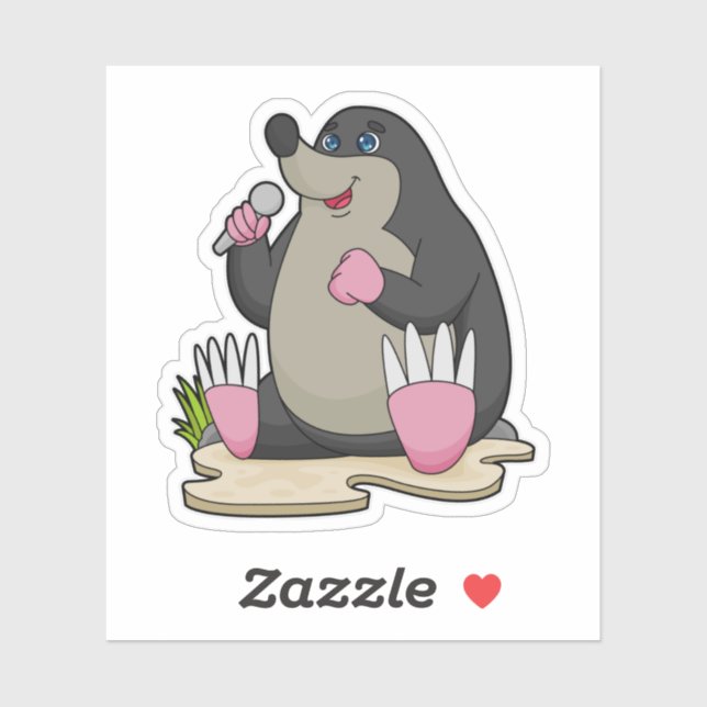 Mole as Singer with Microphone (Sheet)