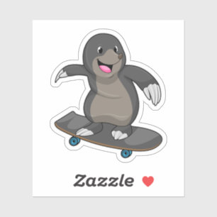Mole as Skater with Skateboard