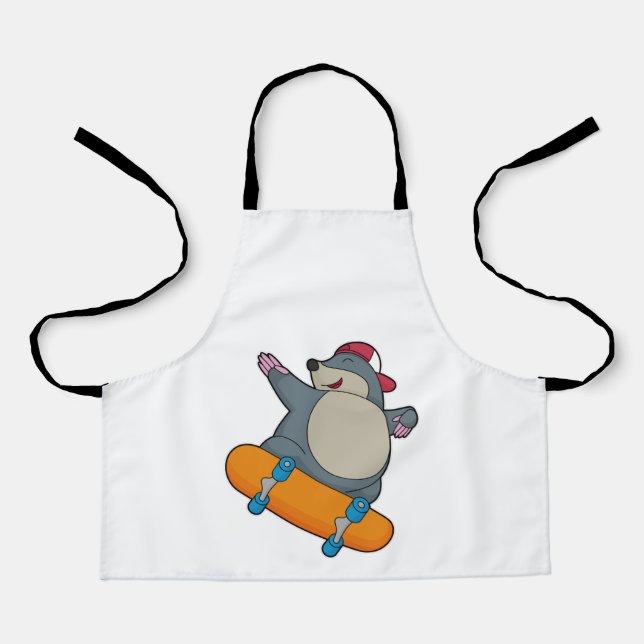 Mole as Skater with Skateboard Apron (Front)