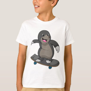 Mole as Skater with Skateboard T-Shirt