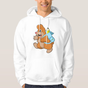 Mole as Student with Backpack Hoodie