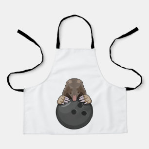 Mole at Bowling with Bowling ball Apron