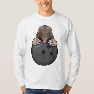 Mole at Bowling with Bowling ball T-Shirt