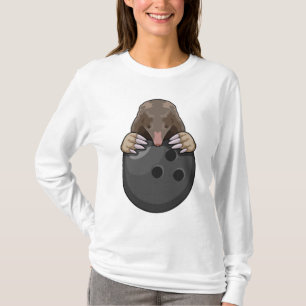 Mole at Bowling with Bowling ball T-Shirt