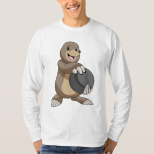 Mole at Bowling with Bowling ball T-Shirt