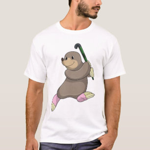 Mole at Hockey with Hockey bat T-Shirt