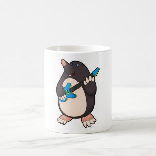 Mole at Music with Guitar Coffee Mug