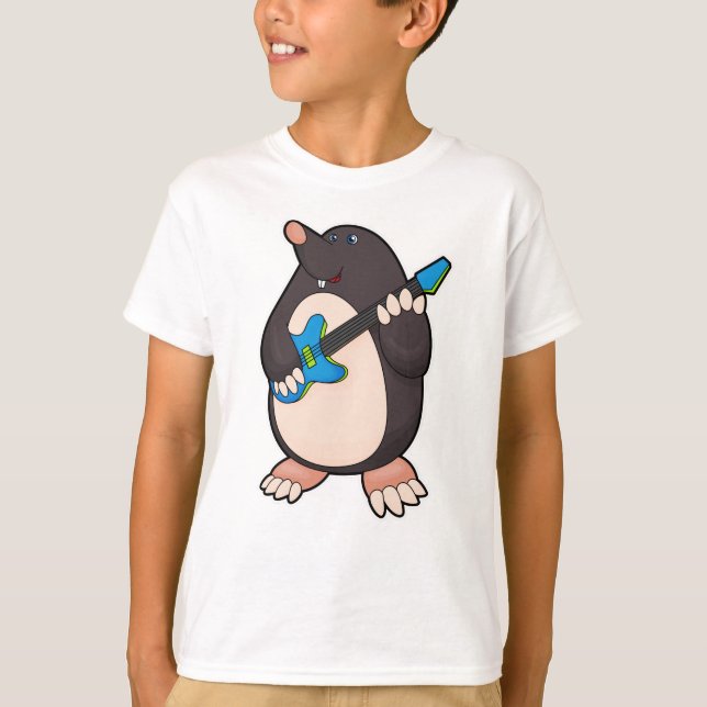 Mole at Music with Guitar T-Shirt (Front)