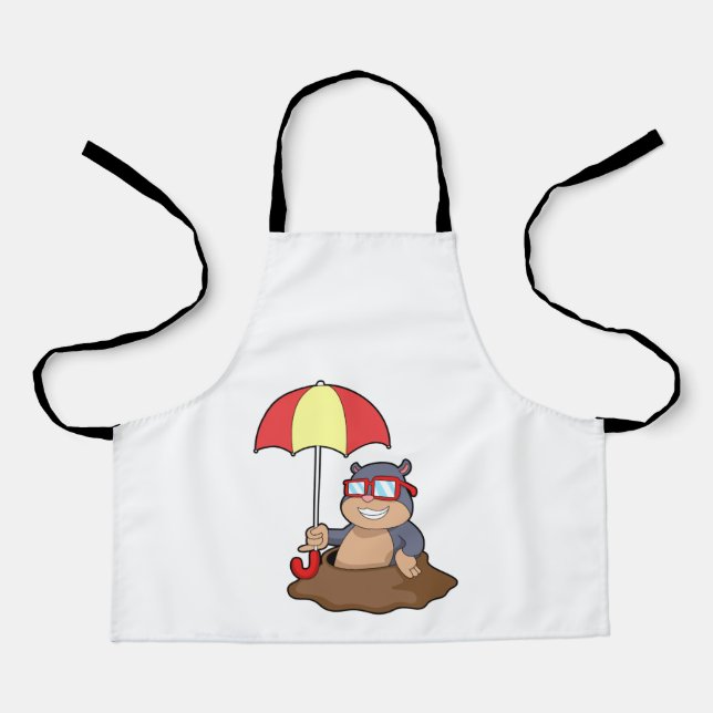 Mole at Raining with Umbrella Apron (Front)