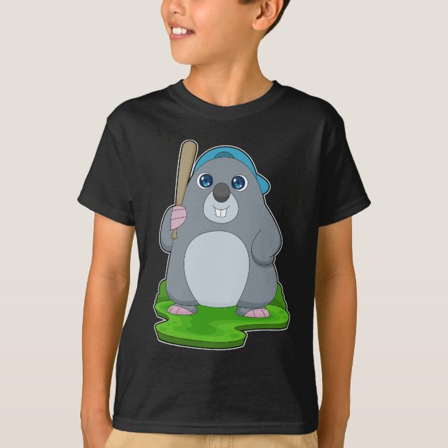 Mole Baseball Baseball bat T-Shirt (Front)