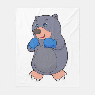 Mole Boxing Boxer Boxing gloves Fleece Blanket