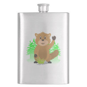 Mole clipart hip flask