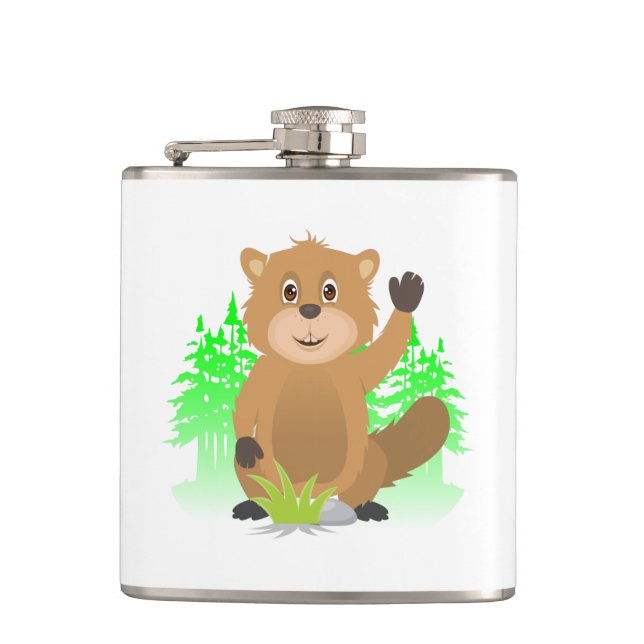 Mole clipart hip flask (Front)