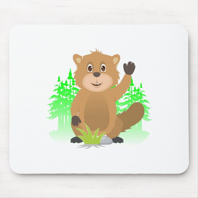 Mole clipart mouse pad (Front)