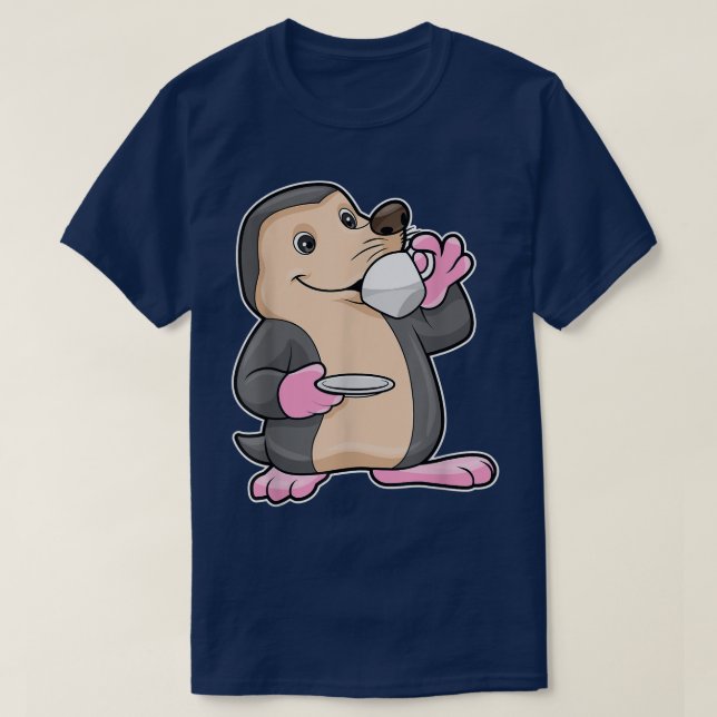 Mole Coffee Cup  T-Shirt (Design Front)