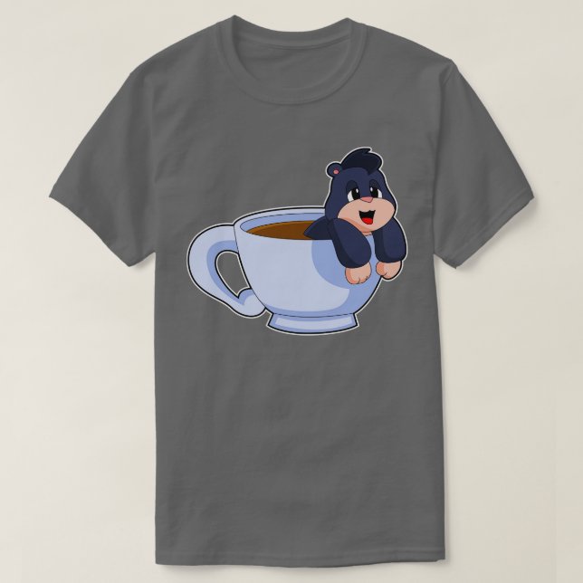 Mole Coffee Cup T-Shirt (Design Front)
