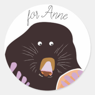 Mole Custom Name Sticker
