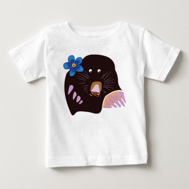 Mole Drawing Baby Bodysuit (Front)