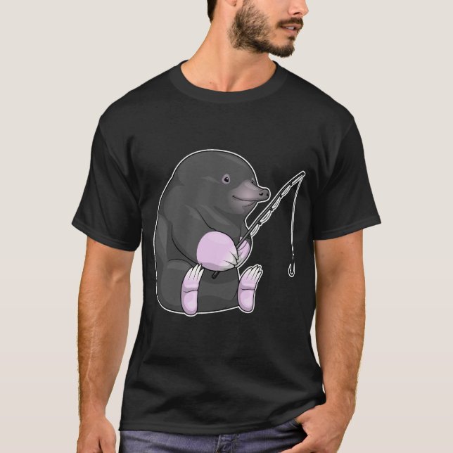Mole Fisher Fishing rod T-Shirt (Front)
