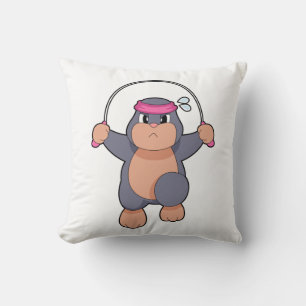 Mole Fitness Rope Throw Pillow