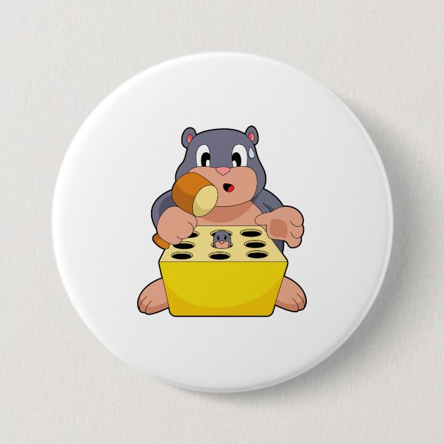 Mole Game 3 Inch Round Button (Front)