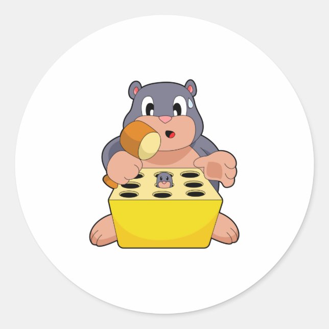 Mole Game Classic Round Sticker (Front)