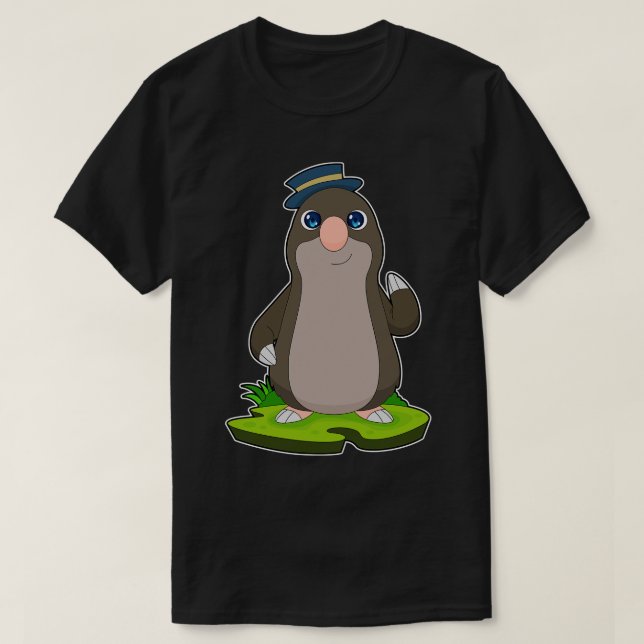 Mole Gentleman Hat T-Shirt (Design Front)