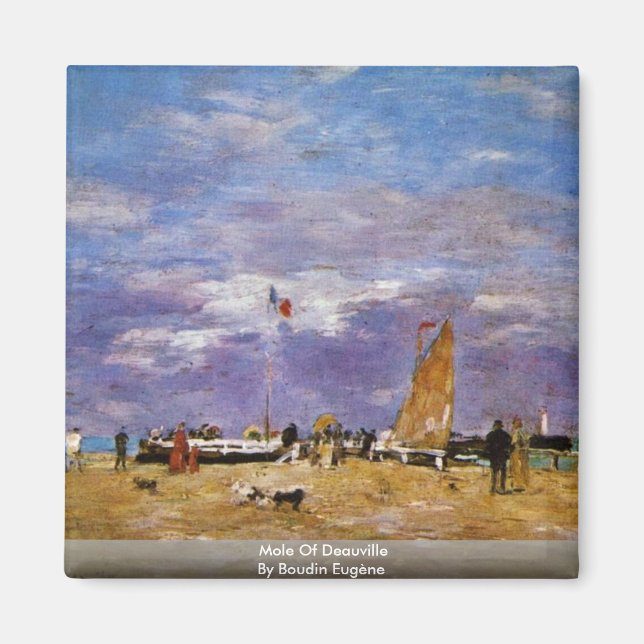 Mole Of Deauville By Boudin Eugène Magnet (Front)