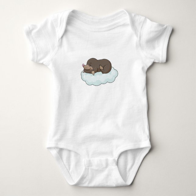 Mole on Clouds Baby Bodysuit (Front)